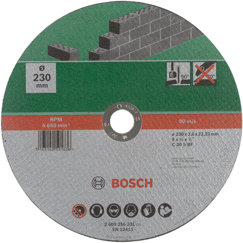 Afbeelding laden in galerijviewer, Bosch accessoires doorslijpschijf steen, 230 x3 recht - 2609256331