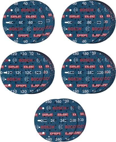 Chargez l'image dans la visionneuse de la galerie, Bosch accessoires bosch expert o780 - schuurpapier set - 150mm - 55 stuks - klittenbandbevestiging