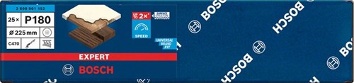 Load image into Gallery viewer, Bosch accessoires expert c470 schuurpapier voor excenterschuurmachines 225 mm, 19 gaten, k180 25-delig - 1 stuk(s) - 2608901152