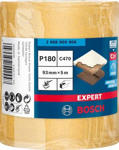 Load image into Gallery viewer, Bosch accessoires expert c470 schuurpapierrol voor handmatig schuren 93 mm, 5 m, k180 - 1 stuk(s) - 2608900906