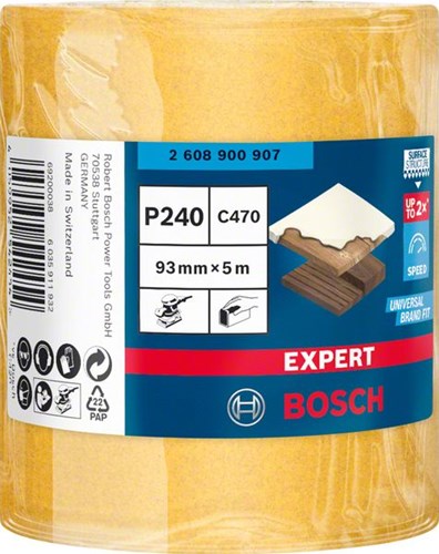 Afbeelding laden in galerijviewer, Bosch accessoires expert c470 schuurpapierrol voor handmatig schuren 93 mm, 5 m, k240 - 1 stuk(s) - 2608900907