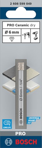 Afbeelding laden in galerijviewer, Bosch accessoires expert for ceramic diamantboor 6mm - 2608599049