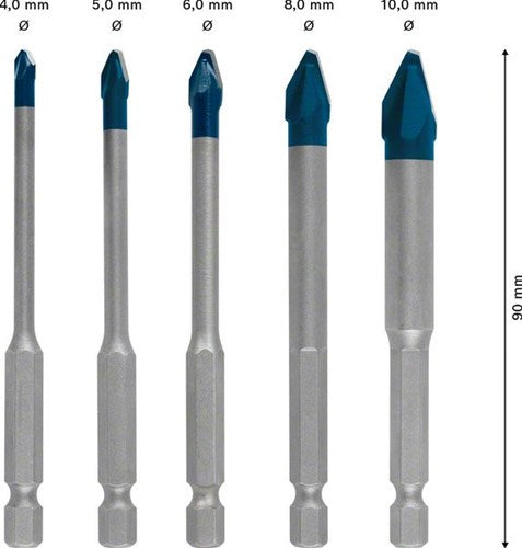 Afbeelding laden in galerijviewer, Bosch accessoires bosch expert tegelboorset 5-delige accessoireset: diameter mm: 6,0