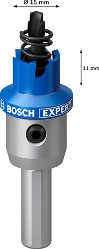 Afbeelding laden in galerijviewer, Bosch accessoires expert sheet metal gatzaag met adapter | 15 x 5 mm - 2608901971