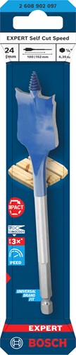 Afbeelding laden in galerijviewer, Bosch accessoires expert speedboor self cut speed | zeskantschacht | 24 x 152 mm - 2608902097