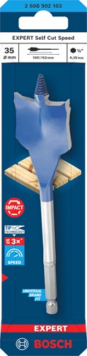Afbeelding laden in galerijviewer, Bosch accessoires expert speedboor self cut speed | zeskantschacht | 35 x 152 mm - 2608902103