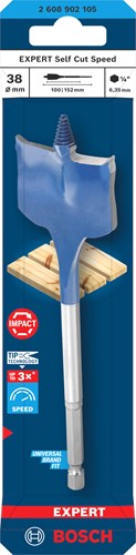 ギャラリービューアに画像をロードする, Bosch accessoires expert speedboor self cut speed | zeskantschacht | 38 x 152 mm - 2608902105