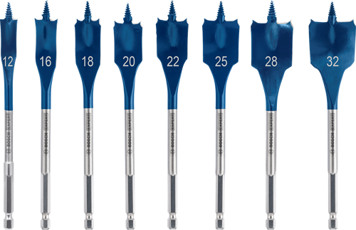 Cargue la imagen en el visor de la galería, Bosch blauw bosch accessoires expert speedborenset self cut speed | 8-delige | 12, 16, 18, 20, 22, 25, 28, 32 mm - 2608902111