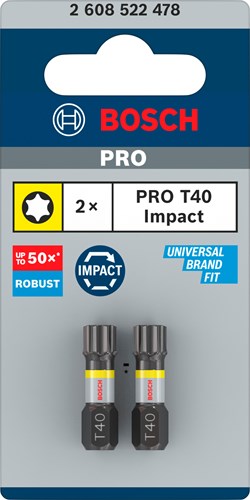 Laden Sie das Bild in Galerie -Viewer, Bosch accessoires impact control t40 25mm | 2 stuks - 2608522478