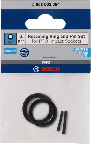 Cargue la imagen en el visor de la galería, Bosch accessoires pin en ring 1 4 krachtdoppen | 4 stuks - 2608003064
