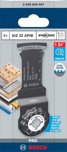 ギャラリービューアに画像をロードする, Bosch accessoires pro aiz 32 apib invalzaagblad | 32 x 50 mm | 5 stuks - 2608669067