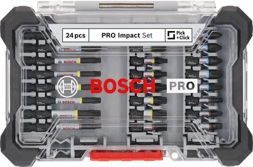 ギャラリービューアに画像をロードする, Bosch accessoires bosch professional pro impact schroefbitset 24-delig - 2608521u75