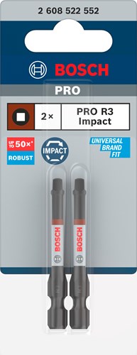 Chargez l'image dans la visionneuse de la galerie, Bosch accessoires pro robertson slagschroefbit | r3 | 55 mm | 2-delig - 2608522552