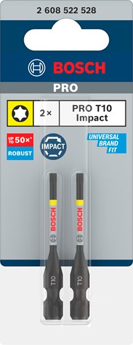Afbeelding laden in galerijviewer, Bosch accessoires pro torx slagschroefbit | t10 | 55 mm | 2-delig - 2608522528