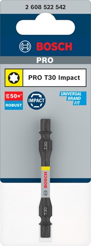 ギャラリービューアに画像をロードする, Bosch accessoires pro tweezijdige slagschroefbit met pick and click index | t30 | 65 mm - 2608522542