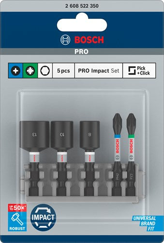 Load image into Gallery viewer, Bosch accessoires schroefbit impact control dopsleutel 5x - 2608522350