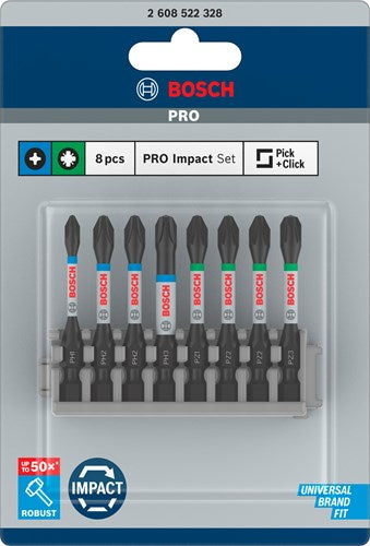 Load image into Gallery viewer, Bosch accessoires schroefbit impact control ph1-ph3 pz2-pz3 50 mm 8x - 2608522328