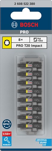Load image into Gallery viewer, Bosch accessoires schroefbit impact control t20, 25 mm 8x - 2608522380