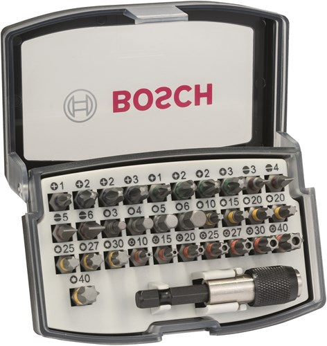 Load image into Gallery viewer, Bosch accessoires sets prof (32-delige set schroefbit ph1-ph2 (2x)-ph3 pz1-pz2 (2x)-pz3 hex3-hex4-hex5-hex6 t10-t15-t20-t20-t25-t27-t30-t40) - 2607017564