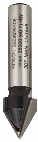 Chargez l'image dans la visionneuse de la galerie, Bosch accessoires v-groeffrezen 8 mm, d1 11 mm, l 14 mm, g 45 mm, 60° 1st - 2608628406