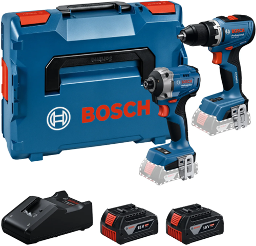 Load image into Gallery viewer, Bosch blauw accutoolkit combipack 18v gsr 18v-65, gdr 18v-215 | 2x gba 18v 5.0ah + lader gal 18v-40 - 0615a50090