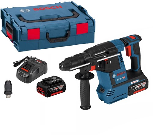 Load image into Gallery viewer, Bosch blauw gbh 18v-26 f accu boorhamer 2.6j | 5.0ah in l-boxx - 0611910007