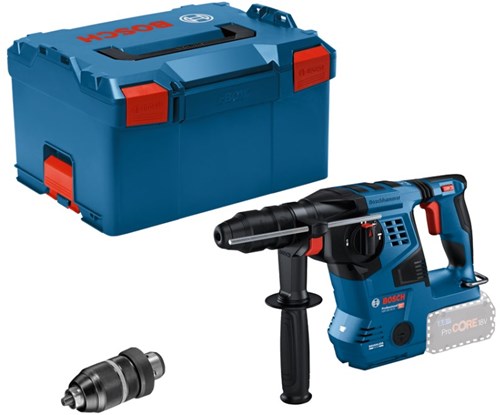 ギャラリービューアに画像をロードする, Bosch blauw bosch professional gbh 18v-28 cf accu combihamer sds-plus 3,3j + snelwisselboorkop 18v basic body in l-boxx - 0611921001