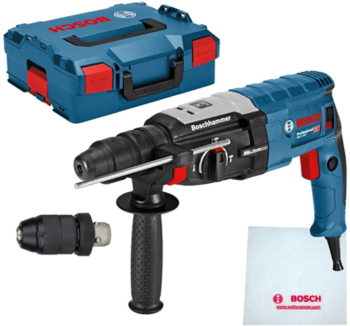 Load image into Gallery viewer, Bosch blauw gbh 2-28 f combihamer sds-plus + snelspanboorkop in l-boxx - 0611267601