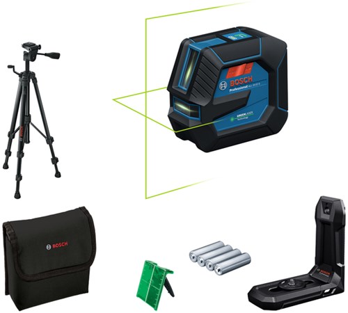 Load image into Gallery viewer, Bosch blauw gll 20-22 g lijnlaser | 4x batterij 1,5v lr6 (aa) | statief bt 150 | in doos - 0601065601
