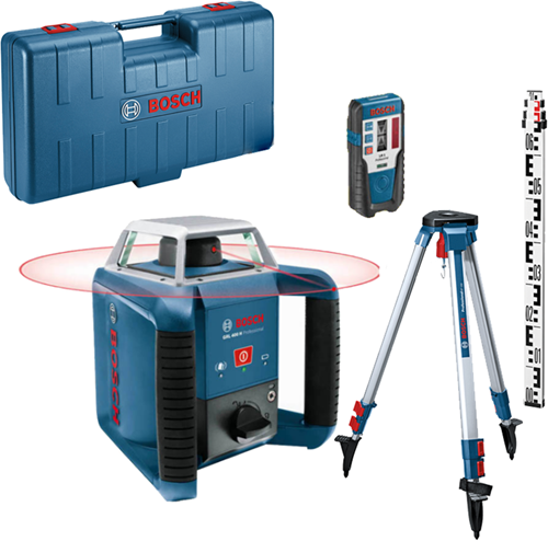 ギャラリービューアに画像をロードする, Bosch blauw grl 400 h set rotatielaser met lr1 ontvanger | + bouwstatief bt 152 + meetlat gr240 - 06159940jy