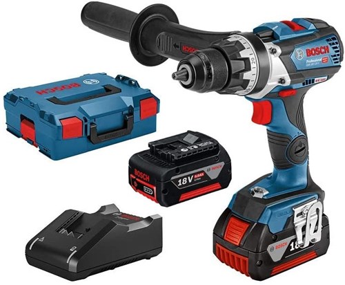Afbeelding laden in galerijviewer, Bosch blauw gsr 18v-110 c - 18v li-ion accu boor- schroefmachine set (2x5.0ah accu) in l-boxx - 06019g010c