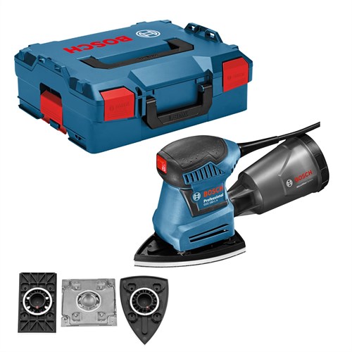 Afbeelding laden in galerijviewer, Bosch blauw bosch professional gss 160 multi - multischuurmachine - 180 w - inclusief schuurpapier - micro filterbox - perforatiegereedschap en schroevendraaier