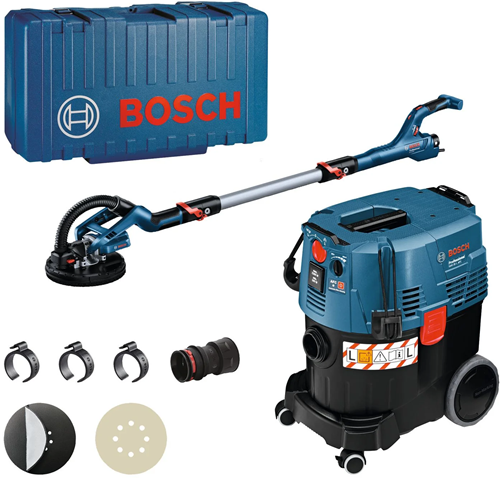 Load image into Gallery viewer, Bosch blauw gtr 55-225 | langnekschuurmachine | 550 w | 215 mm + gas 35 l afc stofzuiger - 0615a5004p