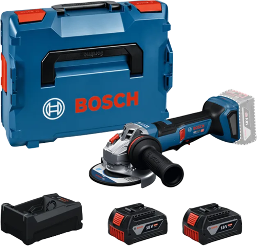 Load image into Gallery viewer, Bosch blauw gws 18v-11 ps professional accu haakse slijper | 125mm | 2x 5.0ah accu's in l-boxx - 06019n4302