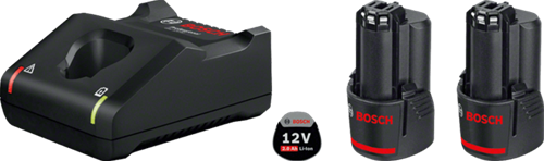 Chargez l'image dans la visionneuse de la galerie, Bosch blauw bosch professional starterset 2x gba 12v accu 2.0ah + snellader gal 12v-40 - 1600a019r8