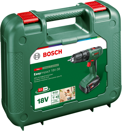 Load image into Gallery viewer, Bosch groen easyimpact 18v-38 - accuklopboorschroevendraaier 1 x 2,0 ah accu + lader - 06039d810e