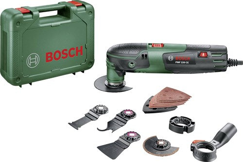 Load image into Gallery viewer, Bosch groen pmf 220 ce multitool in koffer incl. accessoiresset - 220w - 0603102001