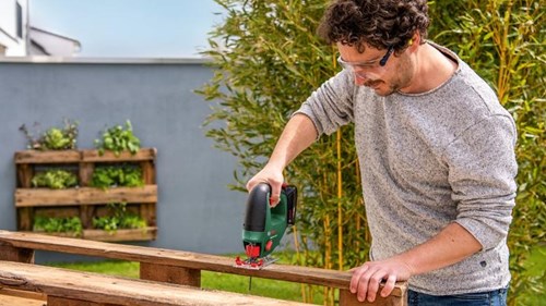 Load image into Gallery viewer, Bosch groen universalsaw 18v-100 accu decoupeerzaag | 18v | excl. accu en lader - 0603011100