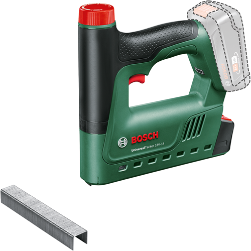 Afbeelding laden in galerijviewer, Bosch groen bosch universaltacker 18v-14 accu tacker - zonder 18 v accu en lader - incl. 1000 nietjes