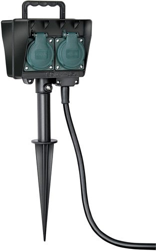 Load image into Gallery viewer, Brennenstuhl tuin stekkerdoos met grondpin 4x230v contactdoos voor tuin | 1154440 - 1154440