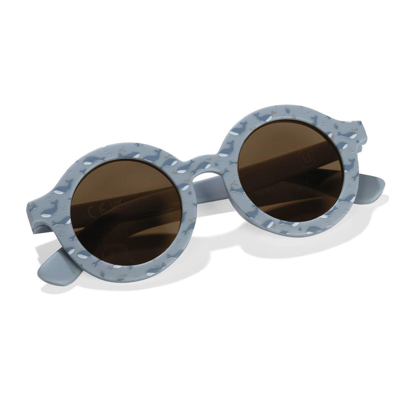 Afbeelding laden in galerijviewer, Little dutch zonnebril rond model met walvisprint uv-400