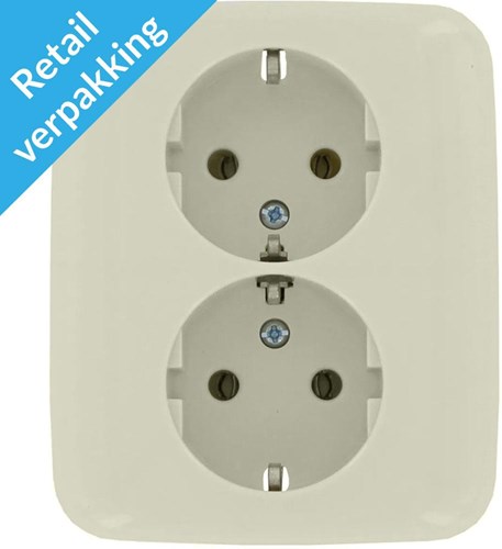 Chargez l'image dans la visionneuse de la galerie, Busch jaeger creme inbouw stopcontact ra dubbel - 4695010