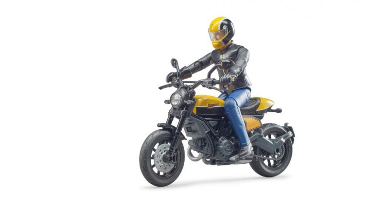 Load image into Gallery viewer, Bruder bworld scrambler ducati met speelfiguur