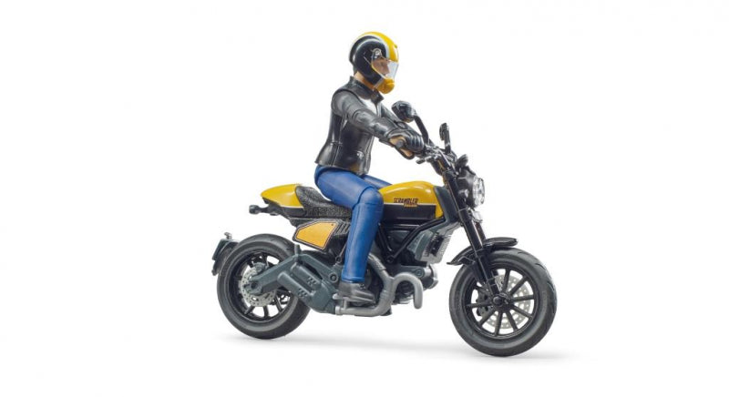 Load image into Gallery viewer, Bruder bworld scrambler ducati met speelfiguur