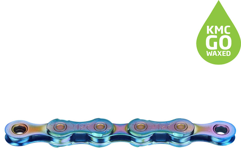 Load image into Gallery viewer, Kmc ketting x12 12v 126l waxed aurora blauw