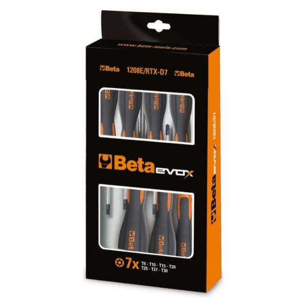 Afbeelding laden in galerijviewer, Beta 7-delige set schroevendraaiers tools voor schroeven met tamper resistant torx® profiel<br>