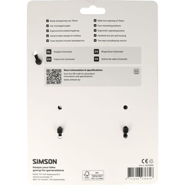 Laden Sie das Bild in Galerie -Viewer, Simson ringslot universeel