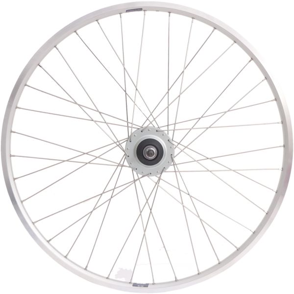 Cargue la imagen en el visor de la galería, Achterwiel 28 nexus 8 rollerbrake naaf met met zilveren velg en rvs spaken