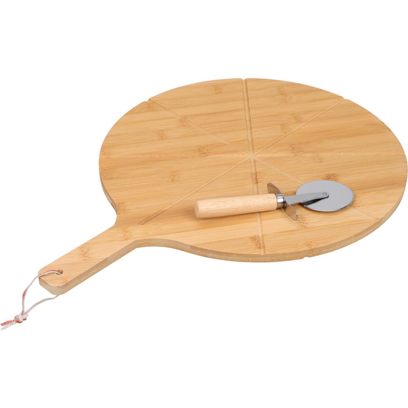 ギャラリービューアに画像をロードする, Excellent houseware pizza set 2-delig bamboe snijplank + pizzasnijder