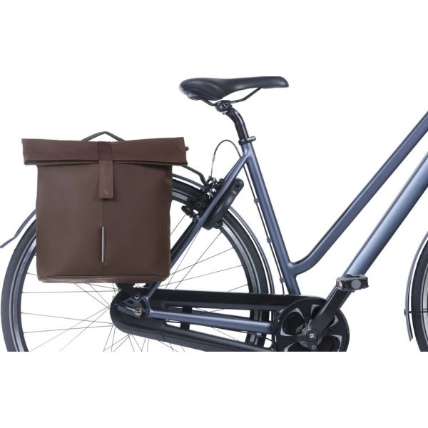 Load image into Gallery viewer, Basil dubbele fietstas city mik 28-32 liter - roasted brown